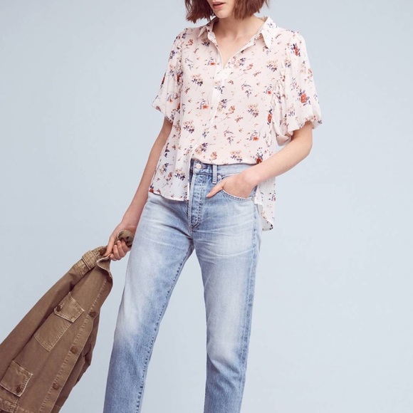 Anthropologie Tops - Anthropologie Maeve Dellaroe Floral Button-down size S